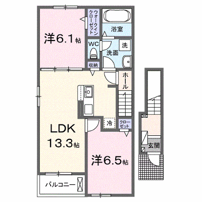 Ｔａｋａｒａｂａｋｏ　Ⅱ 201【管理NO：1-027262202-02010】 ★家具家電は申し込み後に搬入します★ ★2026年09月中旬入居可能★の物件画像