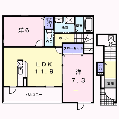 ル・プランタンＡ 201【管理NO：1-015534101-02010】 ★家具家電は申し込み後に搬入します★ ★2026年09月中旬入居可能★の物件画像