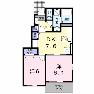 エヴァーグリーン仁比山　Ⅱ 101【管理NO：1-023749502-01010】 ★家具家電は申し込み後に搬入します★ ★2026年09月中旬入居可能★の物件画像