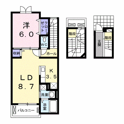 ラフコリーヌ 303【管理NO：1-019591901-03030】 ★家具家電は申し込み後に搬入します★ ★2026年09月中旬入居可能★の物件画像