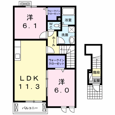 ウイステリアⅡ　Ｂ 201【管理NO：1-015896702-02010】 ★家具家電は申し込み後に搬入します 2026年09月中旬入居可能の物件画像