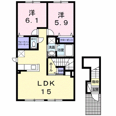 ｆメゾン 201【管理NO：1-019639201-02010】 ★家具家電は申し込み後に搬入します★ ★2026年09月中旬入居可能★の物件画像
