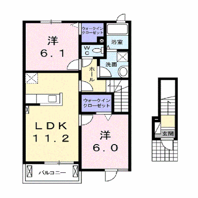 ヴィヴァイオ　Ⅱ 202【管理NO：1-020915702-02020】 ★家具家電は申し込み後に搬入します★ ★2026年10月下旬入居可能★の物件画像