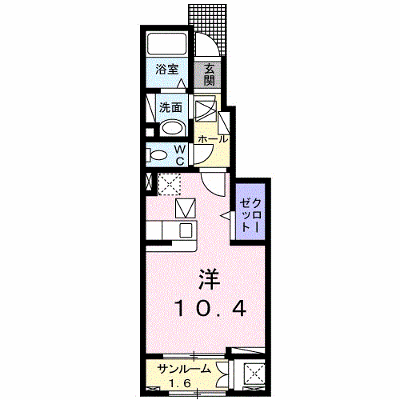 フラワーエンジェルⅡ 104【管理NO：1-024659802-01040】 ★家具家電は申し込み後に搬入します★ ★2026年09月中旬入居可能★の物件画像