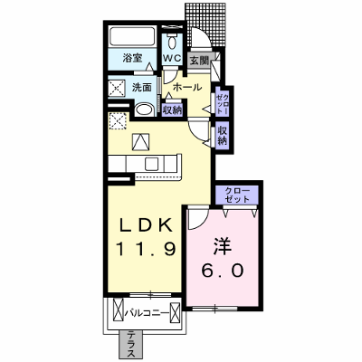 エテルノ　Ⅱ 103【管理NO：1-025103102-01030】 ★家具家電は申し込み後に搬入します 2026年08月下旬入居可能の物件画像