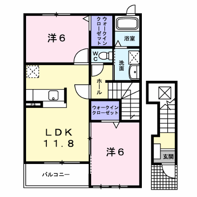 エバーグリーン 203【管理NO：1-015393501-02030】 ★家具家電は申し込み後に搬入します★ ★2026年09月中旬入居可能★の物件画像