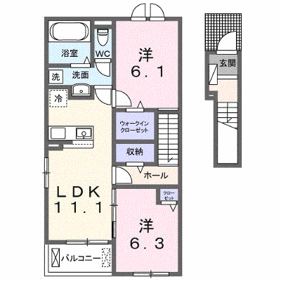 フラン　メゾン　ソレイユ 204【管理NO：1-027514202-02040】 ★家具家電は申し込み後に搬入します★ ★2026年09月中旬入居可能★の物件画像