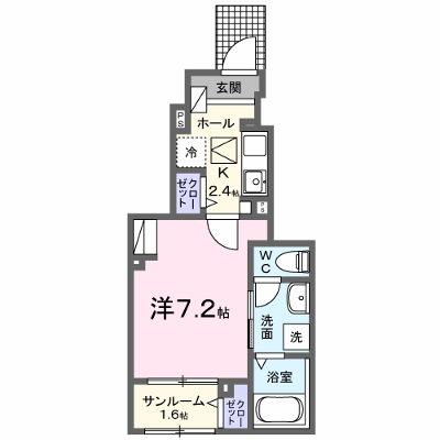 クライス 102【管理NO：1-027605101-01020】 ★家具家電は申し込み後に搬入します★ ★2026年09月下旬入居可能★の物件画像