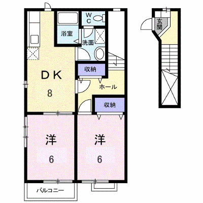 サンライズ 202【管理NO：1-010232001-02020】 ★家具家電は申し込み後に搬入します★ ★2026年09月中旬入居可能★の物件画像