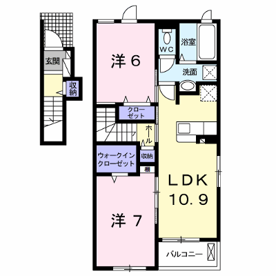 ヴァン　ヴェール　Ⅱ 201【管理NO：1-025701102-02010】 ★家具家電は申し込み後に搬入します★ ★2026年08月下旬入居可能★の物件画像