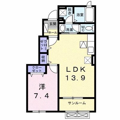 ヴェルデ・テラヤマⅠ 102【管理NO：1-020639201-01020】 ★家具家電は申し込み後に搬入します★ ★2026年09月上旬入居可能★の物件画像