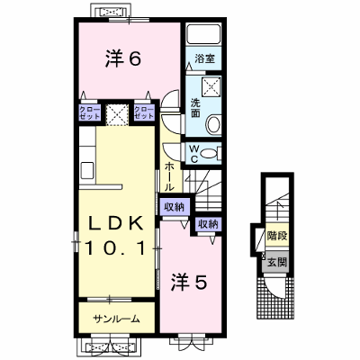 グランツ大和　Ⅰ 201【管理NO：1-020892701-02010】 ★家具家電は申し込み後に搬入します 2026年09月中旬入居可能の物件画像