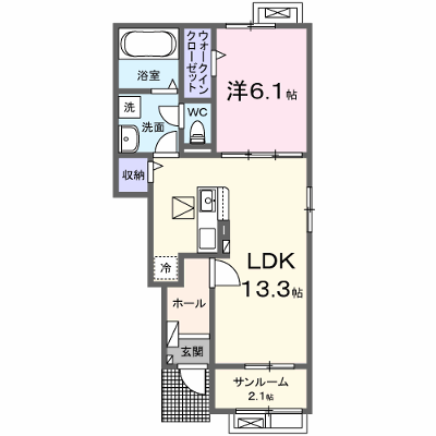 紫陽花 104【管理NO：1-028548301-01040】 ★家具家電は申し込み後に搬入します 2026年12月上旬入居可能の物件画像
