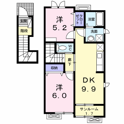 ラヴェール 201【管理NO：1-020981701-02010】 ★家具家電は申し込み後に搬入します 2026年10月中旬入居可能の物件画像