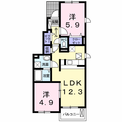 グラン・コンフォールＡ 101【管理NO：1-016788001-01010】 ★家具家電は申し込み後に搬入します★ ★2026年10月中旬入居可能★の物件画像