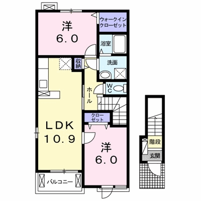 絆 201【管理NO：1-020028401-02010】 ★家具家電は申し込み後に搬入します★の物件画像