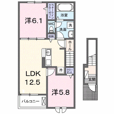グリーンテラスＡ 202【管理NO：1-027338101-02020】 ★家具家電は申し込み後に搬入します★ ★2026年10月上旬入居可能★の物件画像
