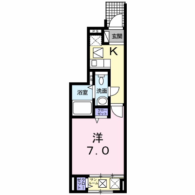 フラン　コリーヌ 102【管理NO：1-020863901-01020】 ★家具家電は申し込み後に搬入します★の物件画像