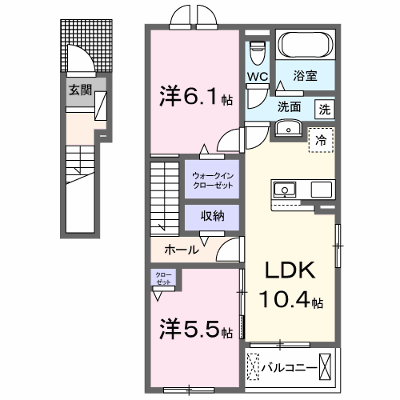 レガーレ　ドゥエ 201【管理NO：1-028148202-02010】 ★家具家電は申し込み後に搬入します★ ★2026年09月下旬入居可能★の物件画像