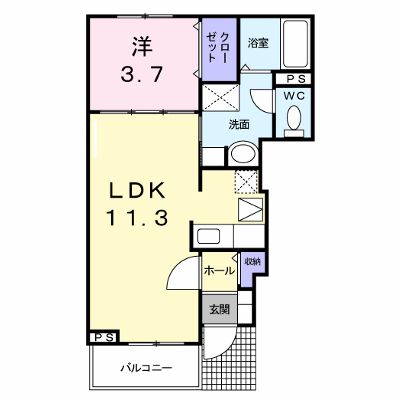 エレガンシア 101【管理NO：1-017065901-01010】 ★家具家電は申し込み後に搬入します★ ★2026年08月下旬入居可能★の物件画像