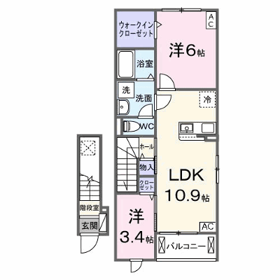 クレーシェルⅡ 202【管理NO：1-028747201-02020】 ★家具家電は申し込み後に搬入します★ ★2026年09月下旬入居可能★の物件画像