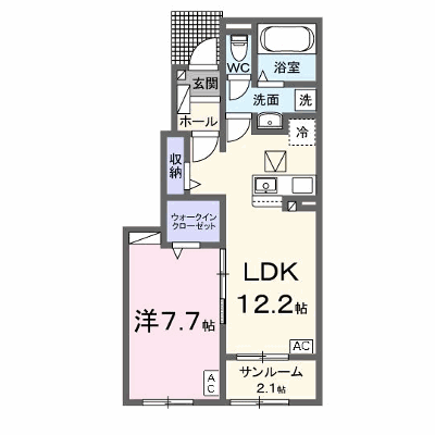 サニーハウスⅥ 103【管理NO：1-028467902-01030】 ★家具家電は申し込み後に搬入します★ ★2026年10月上旬入居可能★の物件画像