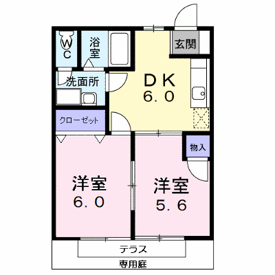 フラット長松Ｂ 102【管理NO：1-007161101-01020】 ★家具家電は申し込み後に搬入します★ ★2026年09月中旬入居可能★の物件画像