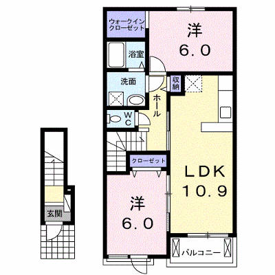 オレンジヒルズ論田Ｂ 203【管理NO：1-019982601-02030】 ★家具家電は申し込み後に搬入します★ ★2026年10月上旬入居可能★の物件画像