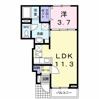 アヴェニール　アイ 103【管理NO：1-017248601-01030】 ★家具家電は申し込み後に搬入します★の物件画像