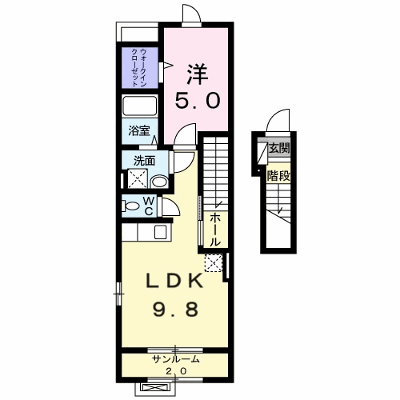サンリット梶原Ⅱ 206【管理NO：1-020228802-02050】 ★家具家電は申し込み後に搬入します★ ★2026年09月中旬入居可能★の物件画像