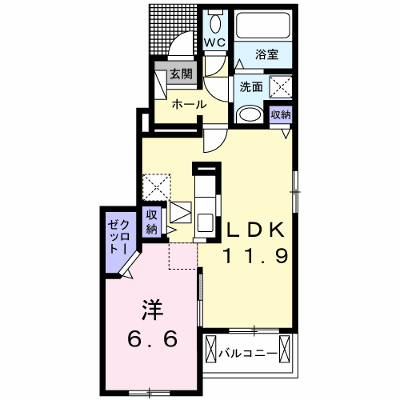 メーデル　クーリー 101【管理NO：1-025593701-01010】 ★家具家電は申し込み後に搬入します★ ★2026年09月中旬入居可能★の物件画像