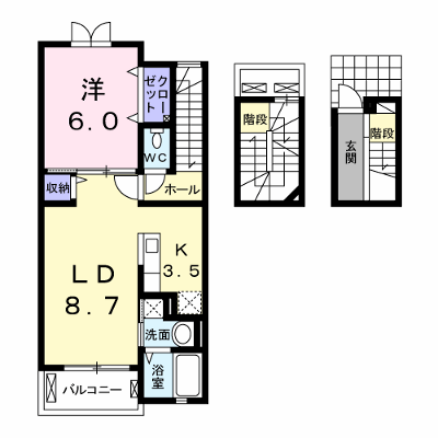 ヒルサイドウエガハラ 303【管理NO：1-018148601-03030】 ★家具家電は申し込み後に搬入します★ ★2026年09月上旬入居可能★の物件画像