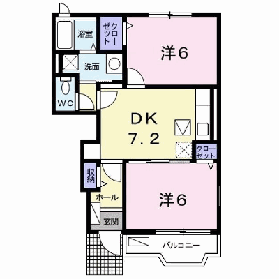 グランディールⅡ－Ａ 103【管理NO：1-016452201-01030】 ★家具家電は申し込み後に搬入します 2026年08月中旬入居可能の物件画像