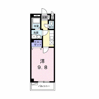 ウエストメゾン大宮 102【管理NO：1-013840401-01020】 ★家具家電は申し込み後に搬入します★の物件画像