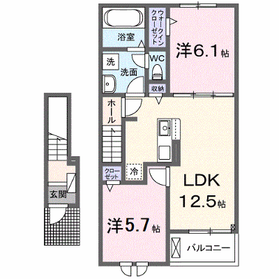 エヴァ　グリーン　ヴィラⅡ 203【管理NO：1-027704802-02030】 ★家具家電は申し込み後に搬入します★ ★2026年09月中旬入居可能★の物件画像