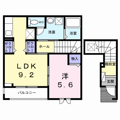 Ｃｒｅｓｔ　倭 210【管理NO：1-027380701-02080】 ★家具家電は申し込み後に搬入します★ ★2026年09月中旬入居可能★の物件画像