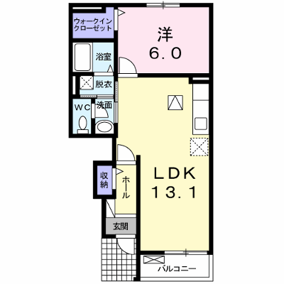 イリーデ　Ａ 102【管理NO：1-017359001-01020】 ★家具家電は申し込み後に搬入します★ ★2026年09月中旬入居可能★の物件画像
