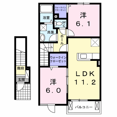 ルーベル鴨島Ｂ 203【管理NO：1-021760602-02030】 ★家具家電は申し込み後に搬入します★の物件画像