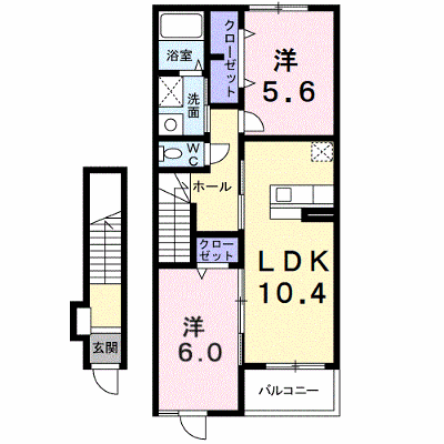 ブリーゼ 202【管理NO：1-016543301-02020】 ★家具家電は申し込み後に搬入します★の物件画像