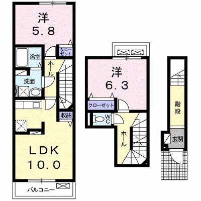ショコラ　オリーブ 202【管理NO：1-023281701-02020】 ★家具家電は申し込み後に搬入します★ ★2026年09月下旬入居可能★の物件画像