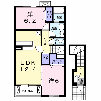 アンジュ・ドゥ・ボヌールＢ 202【管理NO：1-013930902-02020】 ★家具家電は申し込み後に搬入します★ ★2026年09月上旬入居可能★の物件画像