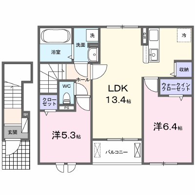 ホワイト　フォックス　Ⅱ 202【管理NO：1-028349202-02020】 ★家具家電は申し込み後に搬入します★の物件画像