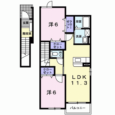 シャルム　シャトレ　Ｂ 201【管理NO：1-013736602-02010】 ★家具家電は申し込み後に搬入します★の物件画像