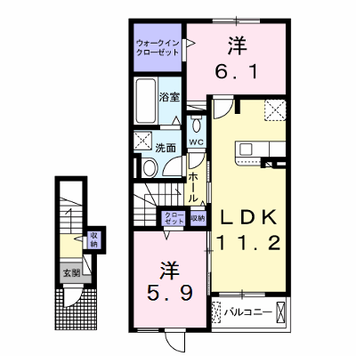 マイライフ直方Ⅱ 203【管理NO：1-024790302-02030】 ★家具家電は申し込み後に搬入します★ ★2026年09月中旬入居可能★の物件画像