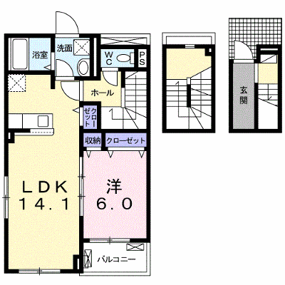 サニーコートＥ棟 305【管理NO：1-026851902-03050】 ★家具家電は申し込み後に搬入します 2026年09月中旬入居可能の物件画像