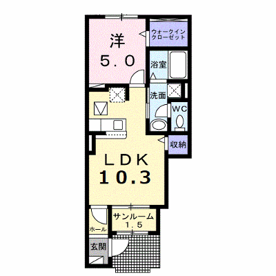 ヴィラ　シャロー 102【管理NO：1-027481801-01020】 ★家具家電は申し込み後に搬入します★ ★2026年08月下旬入居可能★の物件画像
