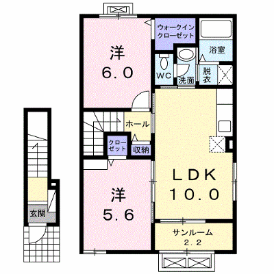 チェスナットⅡ 204【管理NO：1-022736701-02040】 ★家具家電は申し込み後に搬入します★ ★2026年08月下旬入居可能★の物件画像