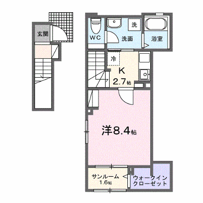 グランハイムⅠ 202【管理NO：1-027250001-02020】 ★家具家電は申し込み後に搬入します★ ★2026年09月中旬入居可能★の物件画像