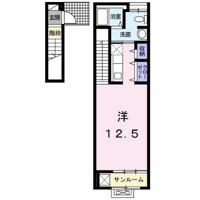 メゾン・ド・ヴェールⅡ 203【管理NO：1-021756702-02030】 ★家具家電は申し込み後に搬入します★ ★2026年08月下旬入居可能★の物件画像