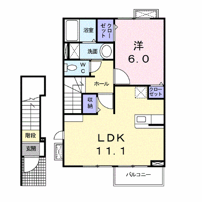モダン　ソレイユⅡ 201【管理NO：1-016437701-02010】 ★家具家電は申し込み後に搬入します★ ★2026年09月中旬入居可能★の物件画像
